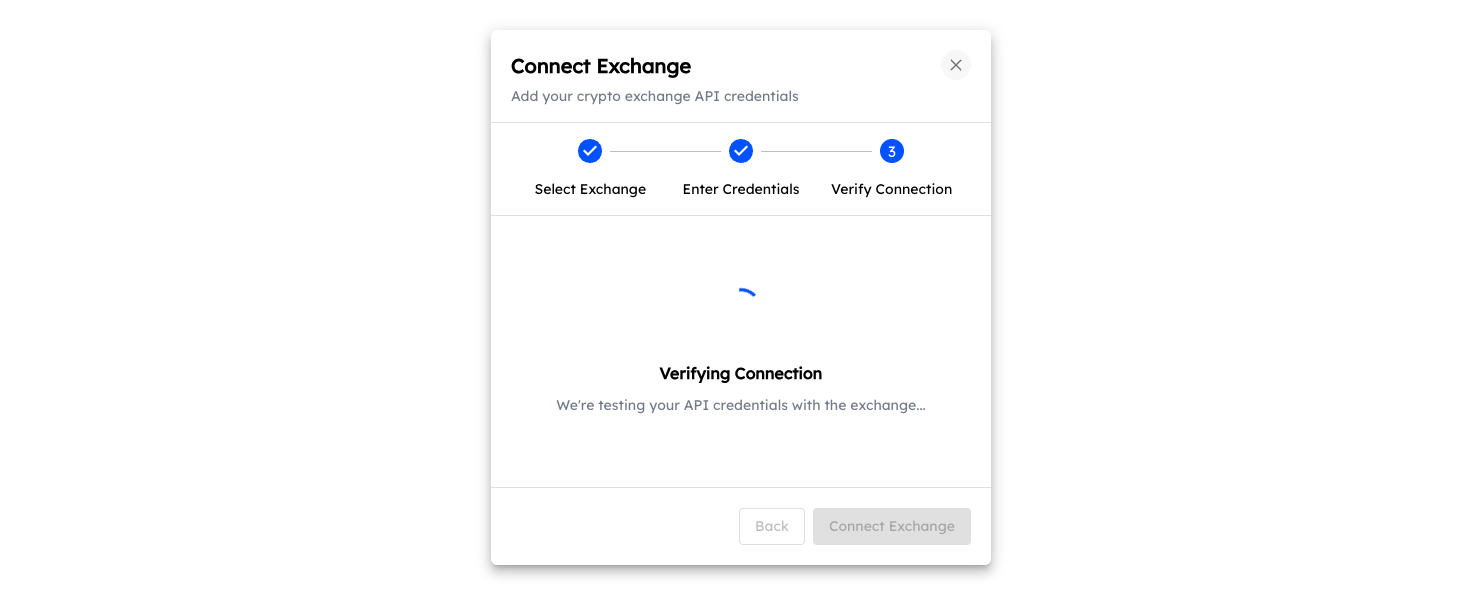 Verifying connection